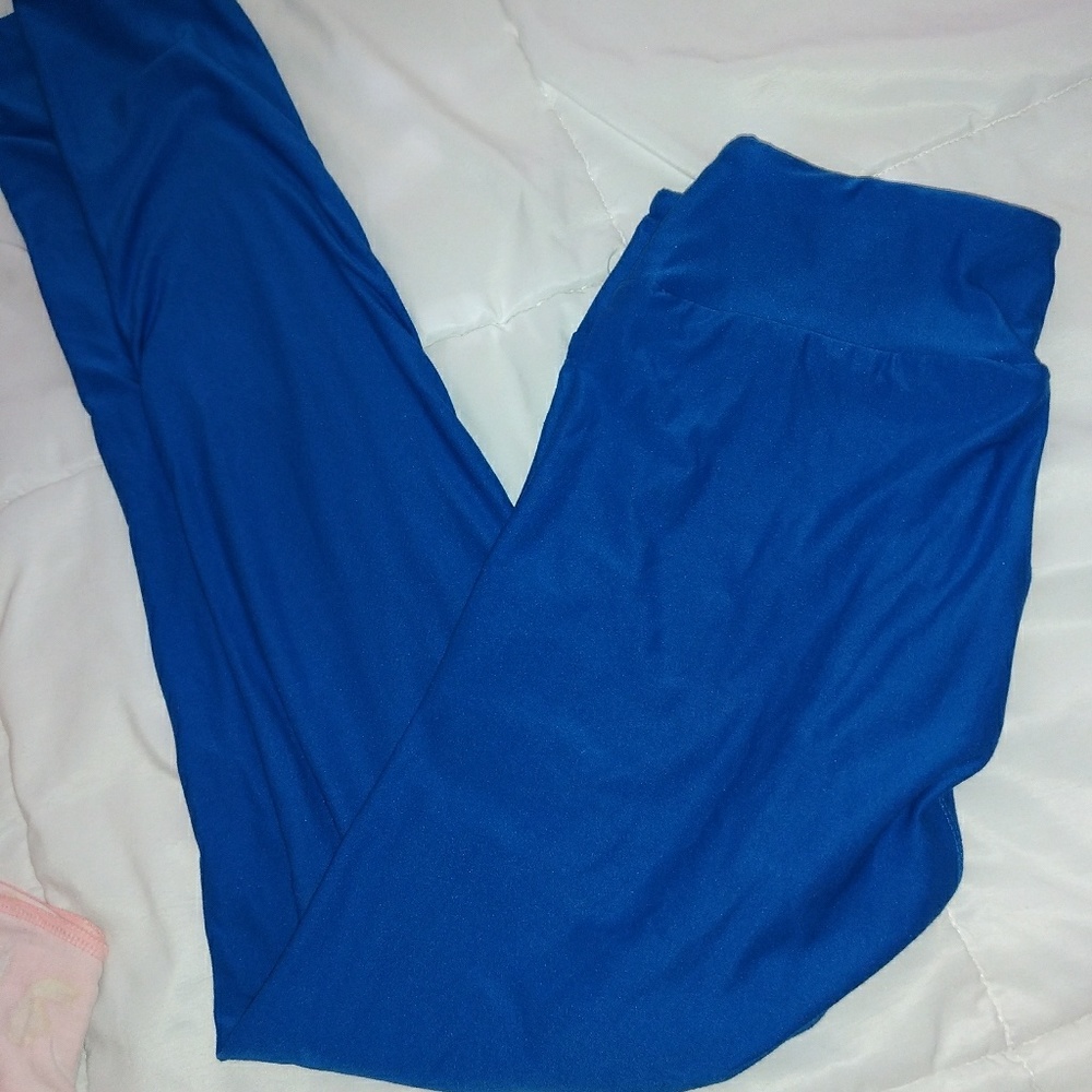 Lularoe leggings. Blue solid. OS